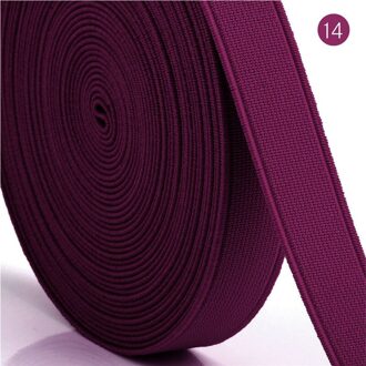 2 Rolls Kleurrijke Elastiekjes 16 Meter/Roll Rubber Band 1.5 Cm Spandex Lint Naaien Lace Trim Taille Band kledingstuk Accessoire 14 wijn