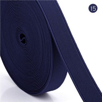 2 Rolls Kleurrijke Elastiekjes 16 Meter/Roll Rubber Band 1.5 Cm Spandex Lint Naaien Lace Trim Taille Band kledingstuk Accessoire 15 marine