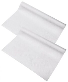 2 Rolls Plank Lade Liners Waterdichte Niet-klevende Antislip Clear Protector Mat Voor Kabinet Kast Koelkast