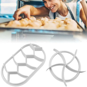 2 Round Circular Oval Bread Molds Fan Shaped Pastry Cutter Dough Cookie Press Bread Biscuit Moulds Kitchen Pastry Baking Tools