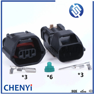2 Set 3 Pin 7283-8730-30 7182-8730-30 Wheel Speed Sensor Socket EVO Mivec Camshaft Sensor Plug For Mitsubishi Nissan MG641234-5