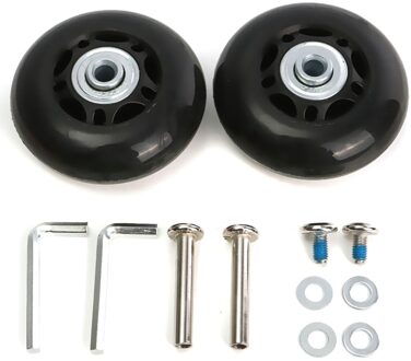 2 Set Bagage Koffer Vervanging Wielen Assen Rubber Deluxe Reparatie OD 64mm