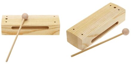 2 Set Muziekinstrumenten Accessoires: 1 Set Houten Percussie Blok Met Mallet & 1 Set Shaker Hout Ei Shakers