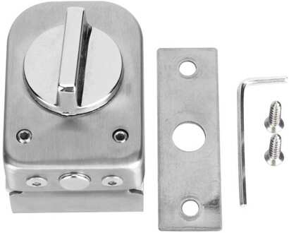 2 Set Rvs Kast Deur Klink Bouten Voor Badkamer Wc Winkel Glazen Deuren Bolt Lock