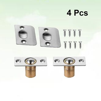 2 Set Van Duurzaam Closet Catch Deur Rvs Vangen Verstelbare Met Strike Plaat Geborsteld Satijn Afwerking zoals getoond 1