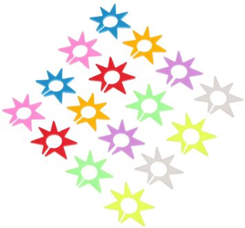 2 Sets 16 Pcs Star Vorm Siliconen Cup Identifiers Duurzaam Glas Decoraties