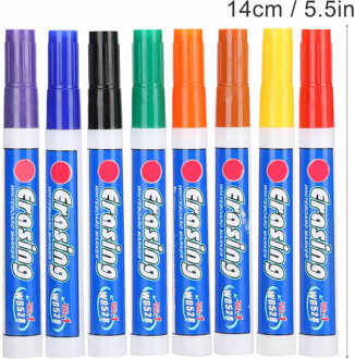 2 Sets 8 Kleuren Droog Uitwisbare Whiteboard Pen Kleurrijke Fiber Penpunt Markers Sets Voor School