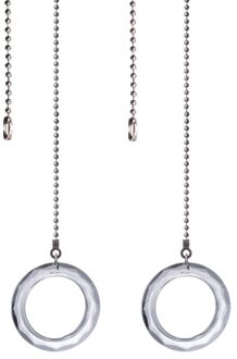 2 Sets Crystal Plafond Ventilator Lamp Trekt Chain Extender Home Decor Metalen Verlichting Kroonluchter Rits Connector Thuis Bruiloft 4