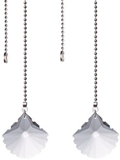 2 Sets Crystal Plafond Ventilator Lamp Trekt Chain Extender Home Decor Metalen Verlichting Kroonluchter Rits Connector Thuis Bruiloft