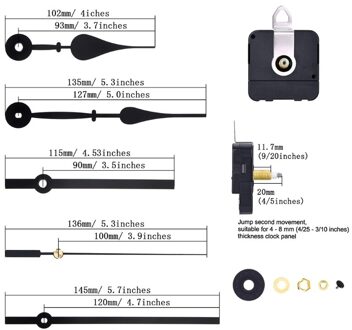 2 Sets Diy Quartz Uurwerk Mechanisme Handen Repair Tool Onderdelen Stille Gxma