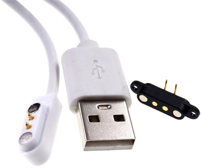 2 Sets Magnetic usb charging cable Male Female Pogo Pin connector Power Charge Solution 2 Pin Magnets contact Pad PCB Solder