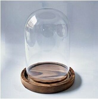 2 Sets/pak 9*18Cm Antieke Base Glass Dome Woondecoratie Diameter = 9Cm Hoogte = 18Cm glas Cover Diy Vriend Gunst Bruiloft