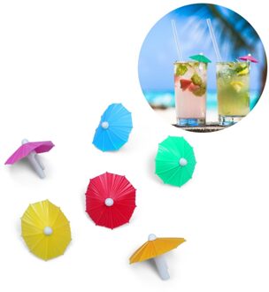 2 Sets Paraplu Vormige Drink Markers Clip Bar Cocktail DecorationsTool Voor Dranken