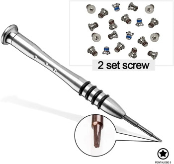 2 Sets Replacement Screws with Screwdriver for MacBook Pro 13 or 15 inch Retina Display A1398 A1425 A1502 2012 to 2015