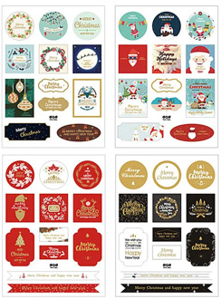 2 Sheets/pack Cute Christmas Stickers Set Decorative Stationery Stickers Scrapbooking DIY Diary Album Stick Label