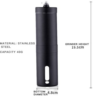 2 Size Handleiding Keramische Koffiemolen Rvs Verstelbare Koffieboon Molen Met Rubber Loop Ring Makkelijk Schoon Keuken Gereedschap groot