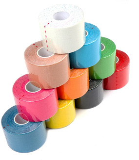 2 Size Tapes Kinesiology Tape Athletic Recovery Medical Roll Self Adherent Wrap Taping Muscle Pain Relief Knee Pads