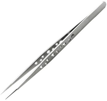 2 Soorten Hoge Precisie Geperforeerde Roestvrijstalen Pincet Elleboog Tip Diy Pincet Clip Elektronische Telefoon Reparatie Tools Anti-Statische rechtdoor Tip