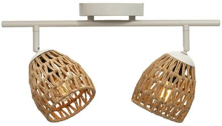 2-spot Ilva - Naturel - 26x9,5x37 Cm - Touw - Beige - 9.5x37x26 Cm