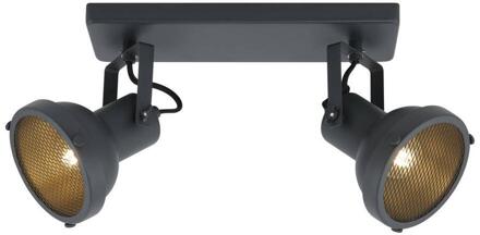 2-Spot Riga - E14 - Metaal - Zwart