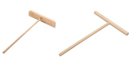 2 Stijl Kiezen Houten Strooier Stok Chinese Specialiteit Maker Pannenkoek Beslag T-Vormige Ei Taart Schraper Thuis Keuken Accessoires
