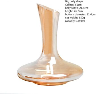 2 Stijlen 1500-2000Ml Wijn Decanter U-Vormige Dikbuikige-Vorm Creatieve Plating Goud Separator kristal Glas Wijn Schenker Bar 1850