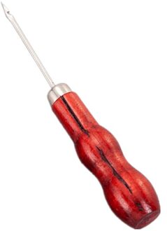 2 Stijlen Houten Handvat Naaien Priem Hand Stitcher Lederen Craft Tip Schoen Reparatie Puncher Positionering Boor Naaien Naald Haak Tool met hook
