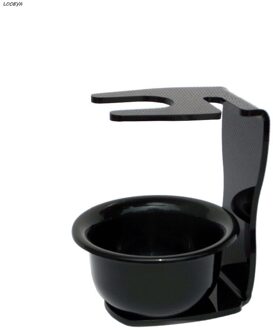 2 stk/set Acryl Scheermes Houder Scheerkwast Stand en Zwarte Kapper Zeep Kom/Mok/Cup