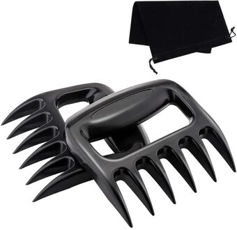 2 Stk/set Beer Klauwen Barbecue Vork Tang Pull Vlees Versnipperen Varkensvlees Klem Roosteren Vork Zwarte Bbq Set Barbecue Gereedschap Bbq tong Getrokken Varkensvlees
