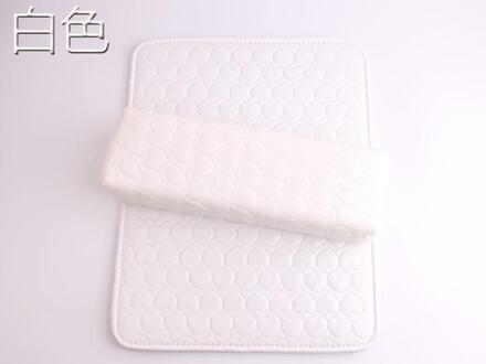 2 Stk/set Pu Leer Liefde Hand Kussen, Rechthoekige Hand Kussen Met Kussen, Nail Perzik Hart Hand Kussen, 5 Kleuren Om Uit Te Kiezen wit