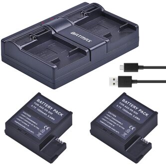 2 stks 1500 mah DS-S50 DSS50 S50 Accu accu + USB Dual Charger voor AEE DS-S50 S50 AEE D33 S50 s51 S60 S71 S70 Camera Batterij