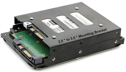 2 stks 2.5 "tot 3.5" SSD HDD Metal Adapter Dock Case Caddy Montagebeugel Harde Schijf Houder Voor PC SSD HDD Houder Stand computer