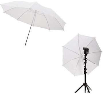 2 stks 33in 83 cm Flash Doorschijnend Wit Soft Paraplu Fotostudio Accessoires