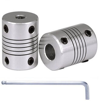 2 STKS 5*5mm 6*6mm D16L23 Coupler Voor Aansluiten Rijden As En Aangedreven As 16mm Buitendiameter slijtvaste Coupler Gereedschap 5x5mm