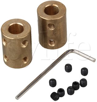 2 stks 8x8mm Stijve Koper Shaft Coupler Stepper Servo DC Motor CNC Koppeling