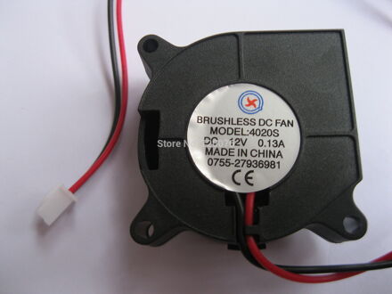 2 stks Borstelloze DC Cooling Ventilator 4020 s 12 v 40x20mm