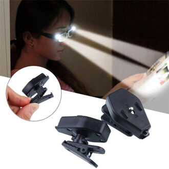 2 stks Clip-on Leeslamp Glazen Draagbare met Batterij LED Boek Lights Reader Flexibele Nachtlampje voor Creatieve bril