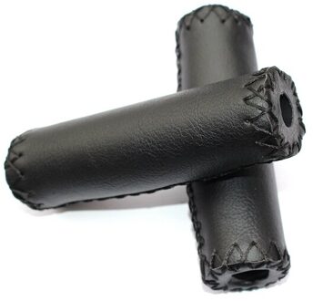 2 stks Fiets Foam Grips MTB Vouwfiets Zachte Comfortabele Fiets Grips Antislip Lederen Sponge Handvatten zwart