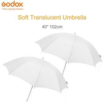 2 stks Godox 40 "102 cm Soft White Diffuser Studio Fotografie Doorschijnende Paraplu voor Studio Flash Strobe Verlichting