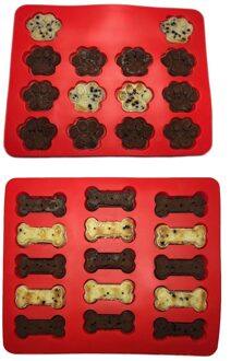 2 STKS Hond Bot Poot Siliconen Bakken Pan Keuken Cakevorm Biscuit Pan Siliconen Bakvorm Cakevorm Trays Voor Cake bakvormen