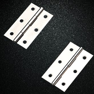 2 stks Met lager Deur Scharnier 2/2. 5/3 Inch Rvs Mini Lade Sieraden Doos Zilveren Kast Scharnieren Voor DecorationFurniture 2 duim