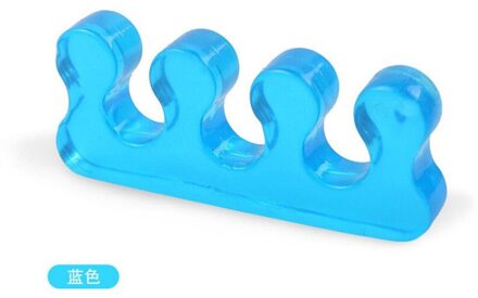 2 Stks/paar 4 Kleuren Zachte Siliconen Toe Separator Flexibele Vinger Spacer Manicure Pedicure Nail Toe Scheiden Stijltangen Tool Blauw