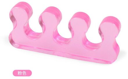 2 Stks/paar 4 Kleuren Zachte Siliconen Toe Separator Flexibele Vinger Spacer Manicure Pedicure Nail Toe Scheiden Stijltangen Tool Roze