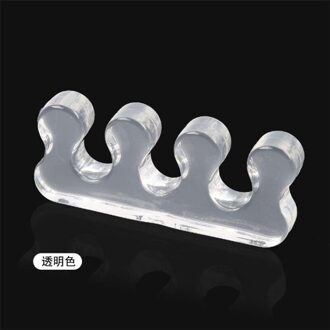 2 Stks/paar 4 Kleuren Zachte Siliconen Toe Separator Flexibele Vinger Spacer Manicure Pedicure Nail Toe Scheiden Stijltangen Tool transparant