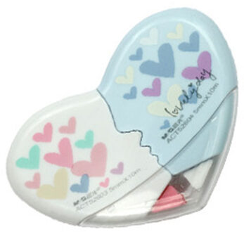 2 Stks/paar Liefde Hart Uit Corrector Correctie Tape Relatiegeschenk Leuke Liefde Vorm Correctie Stationery School Office Supply