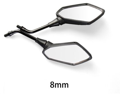 2 Stks/paar Motorfiets Achteruitkijkspiegel Scooter E-Bike Achteruitkijkspiegels Electrombile Achterkant Bolle Spiegel 8Mm 10Mm carbon Fiber