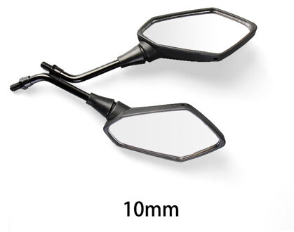 2 Stks/paar Motorfiets Achteruitkijkspiegel Scooter E-Bike Achteruitkijkspiegels Electrombile Achterkant Bolle Spiegel 8Mm 10Mm carbon Fiber