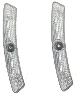 2 Stks/paar Plastic Fietswiel Spaken Reflector Snap Type Mountain Racefietsen Veiligheidswaarschuwing Reflector Licht geel