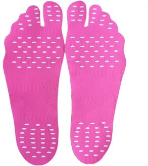 2 Stks/paar Voet Stickers Schoenen Voor Stok Op Zolen Sticky Pads Strand Zwembad Sok Waterdichte Hypoallergeen Lijm Voetverzorging Pads rood / S