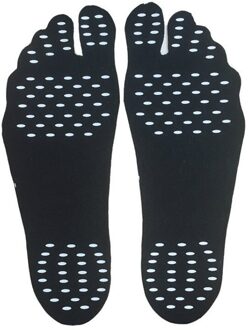 2 Stks/paar Voet Stickers Schoenen Voor Stok Op Zolen Sticky Pads Strand Zwembad Sok Waterdichte Hypoallergeen Lijm Voetverzorging Pads zwart / S